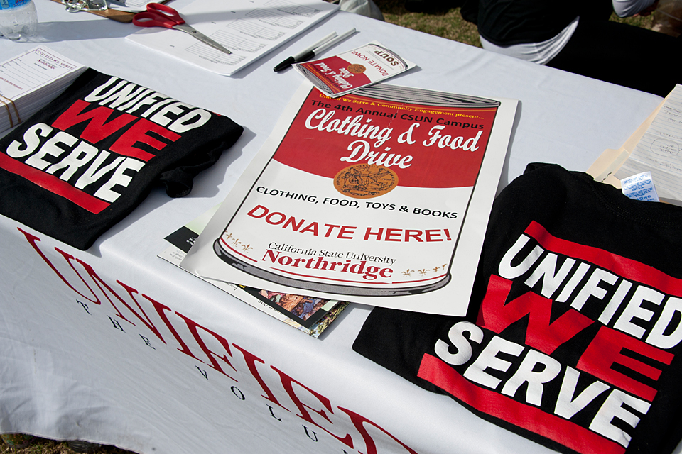 Unified We Serve collection centers around campus.